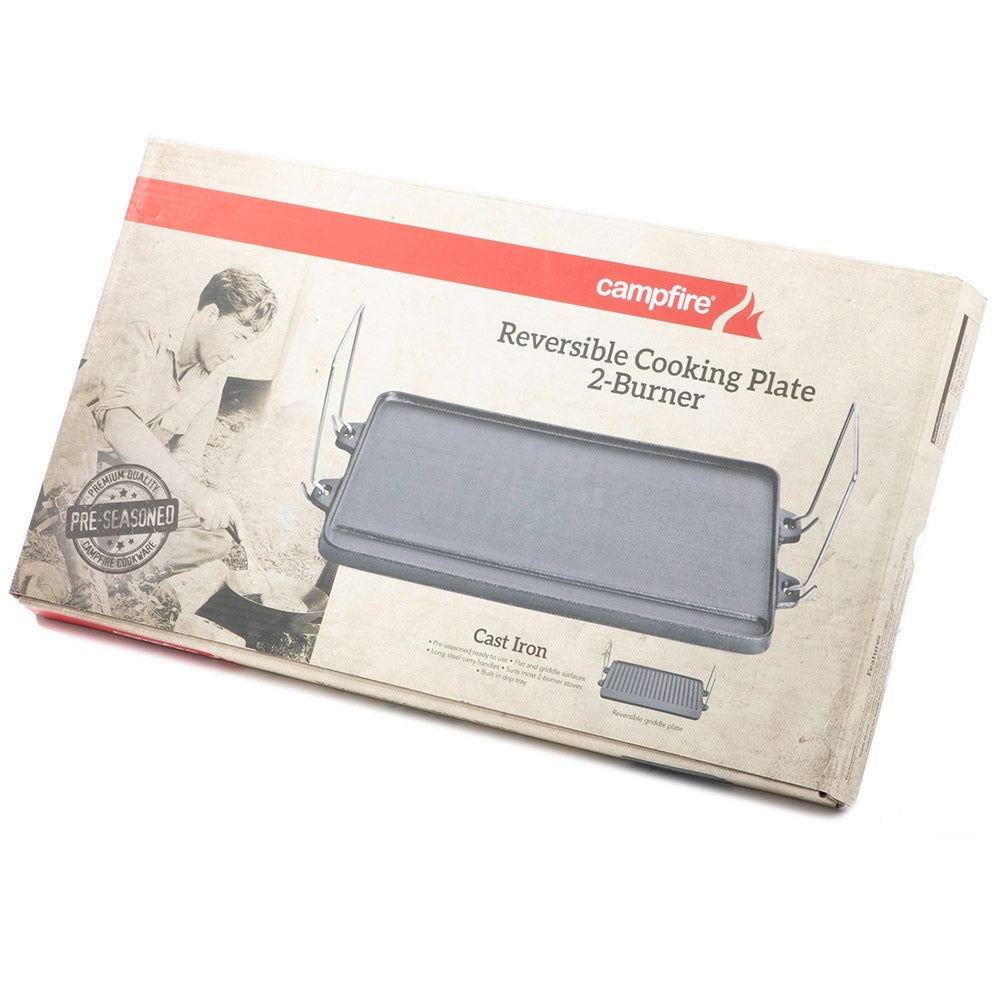 Reversable Cooking Plate - 2 Burner/Open Fire | KP04