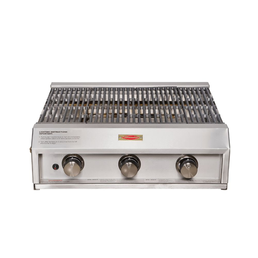 3 Burner Deep Gas Grill with Cast Iron Grids
