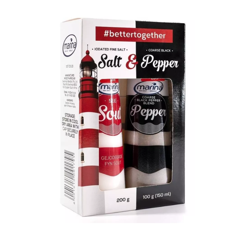 Marina Lighthouse Salt & Pepper Set & Free Mini Sea Salt & Black Pepper Grinder – #BettrerrTogether