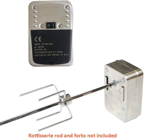 Brotisserie Stainless Steel Silent AC/DC Rotisserie Motor