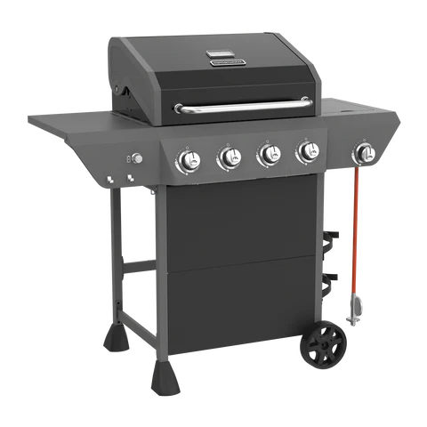 Megamaster Onyx Series 4 Brander Patio Gasbraai met 'n sybrander