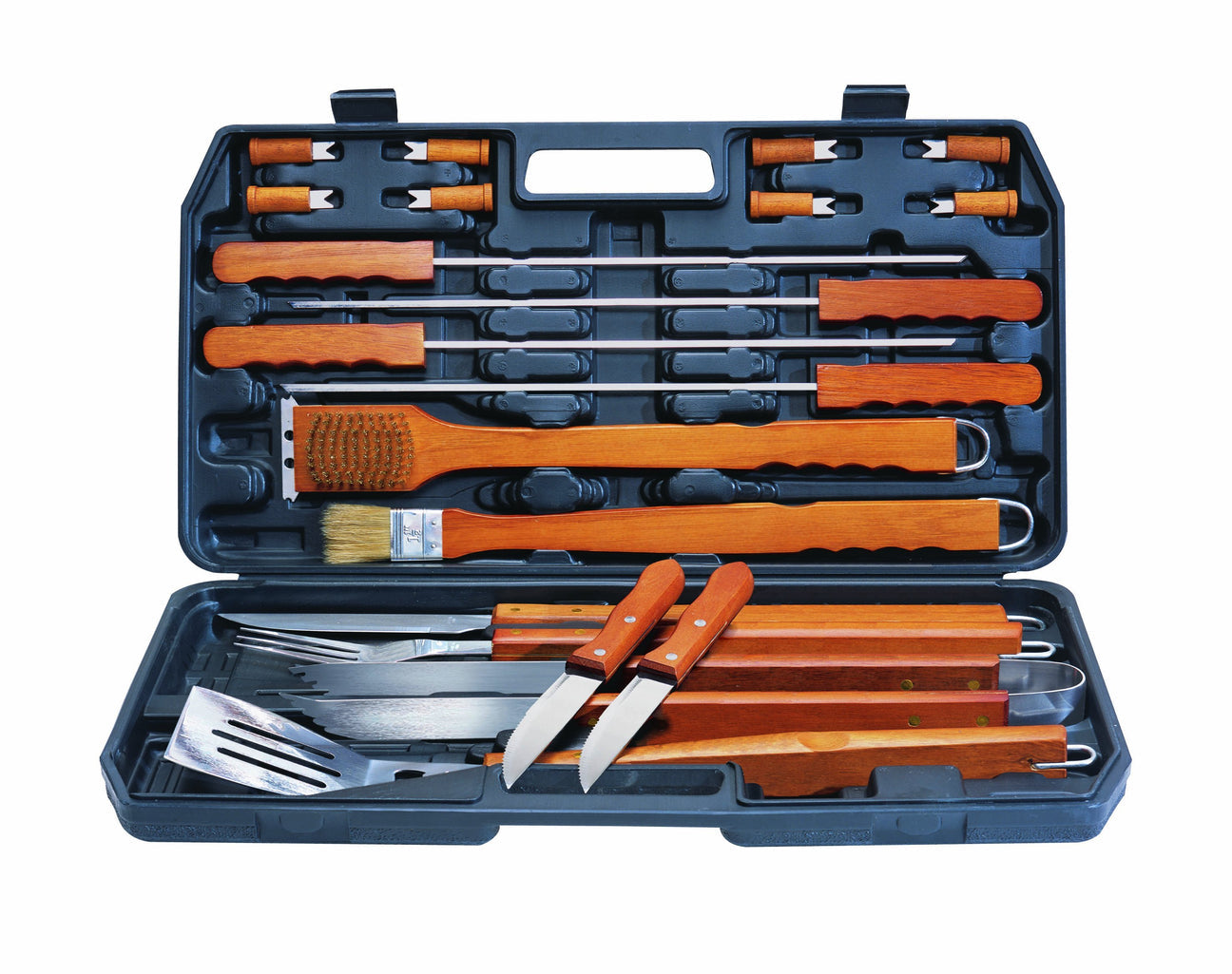 Alva wood Handle Braai Tool Set in a Carry Bag