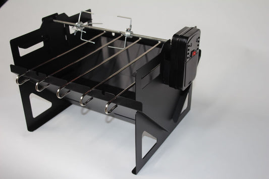 Jetmaster Camp Braai(Mild Steel) Complete with Grill, Kebab Rods, Potjie Frame & Rotisserie