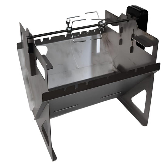 Jetmaster Camp Braai(Stainless Steel) Complete with Grill, Kebab Rods, Potjie Frame & Rotisserie | 40240432