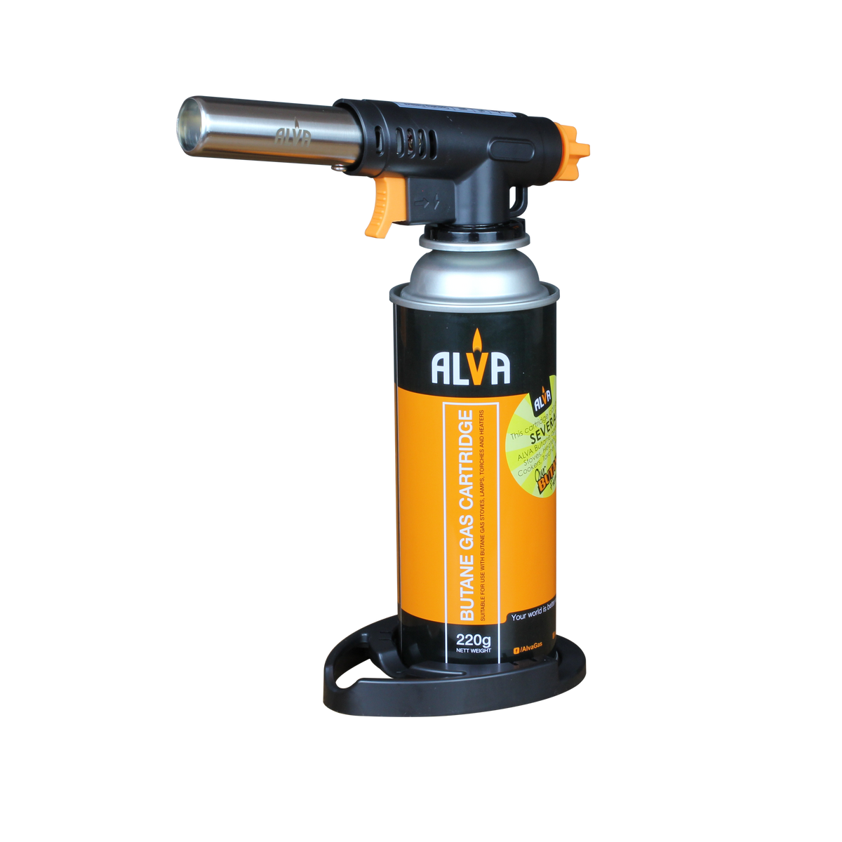 Alva butane canister torch with stand