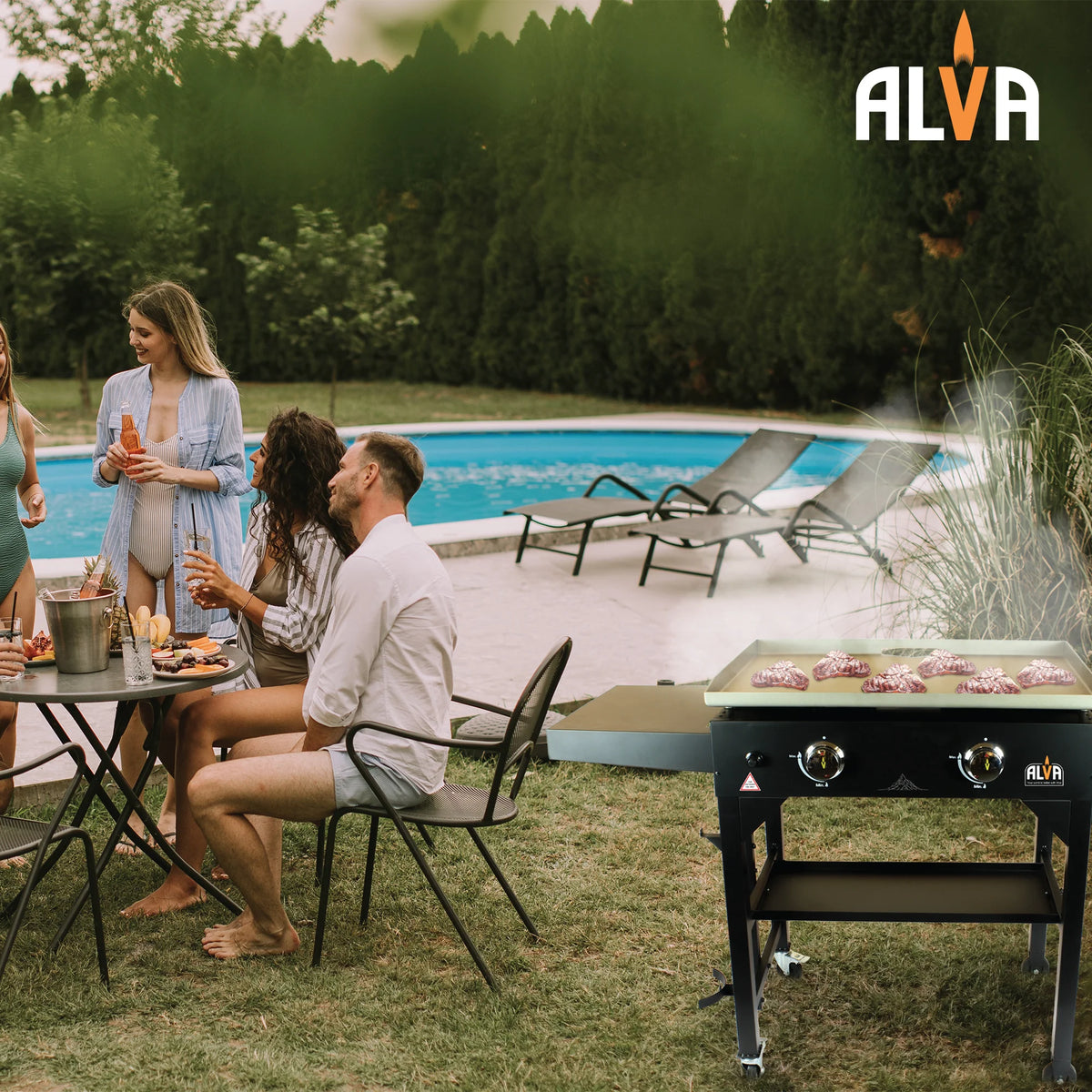 Alva Olympus 2 Burner Gas Griddle BBQ Station | G672