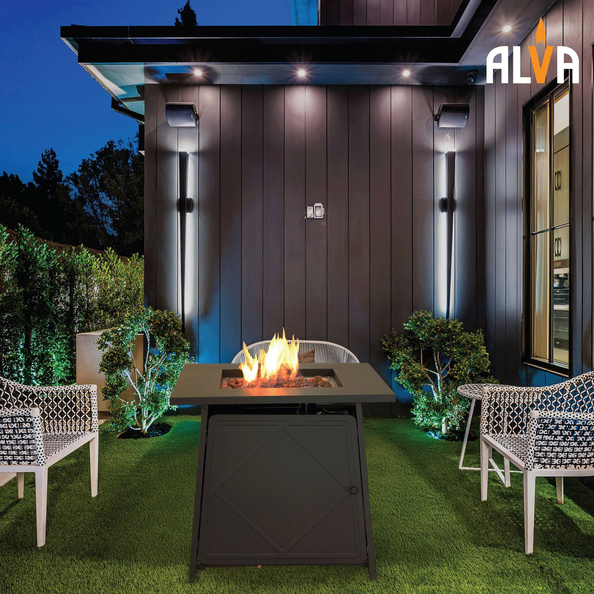 Alva Gas Firetable With Lava Rocks & Lid | GFT005