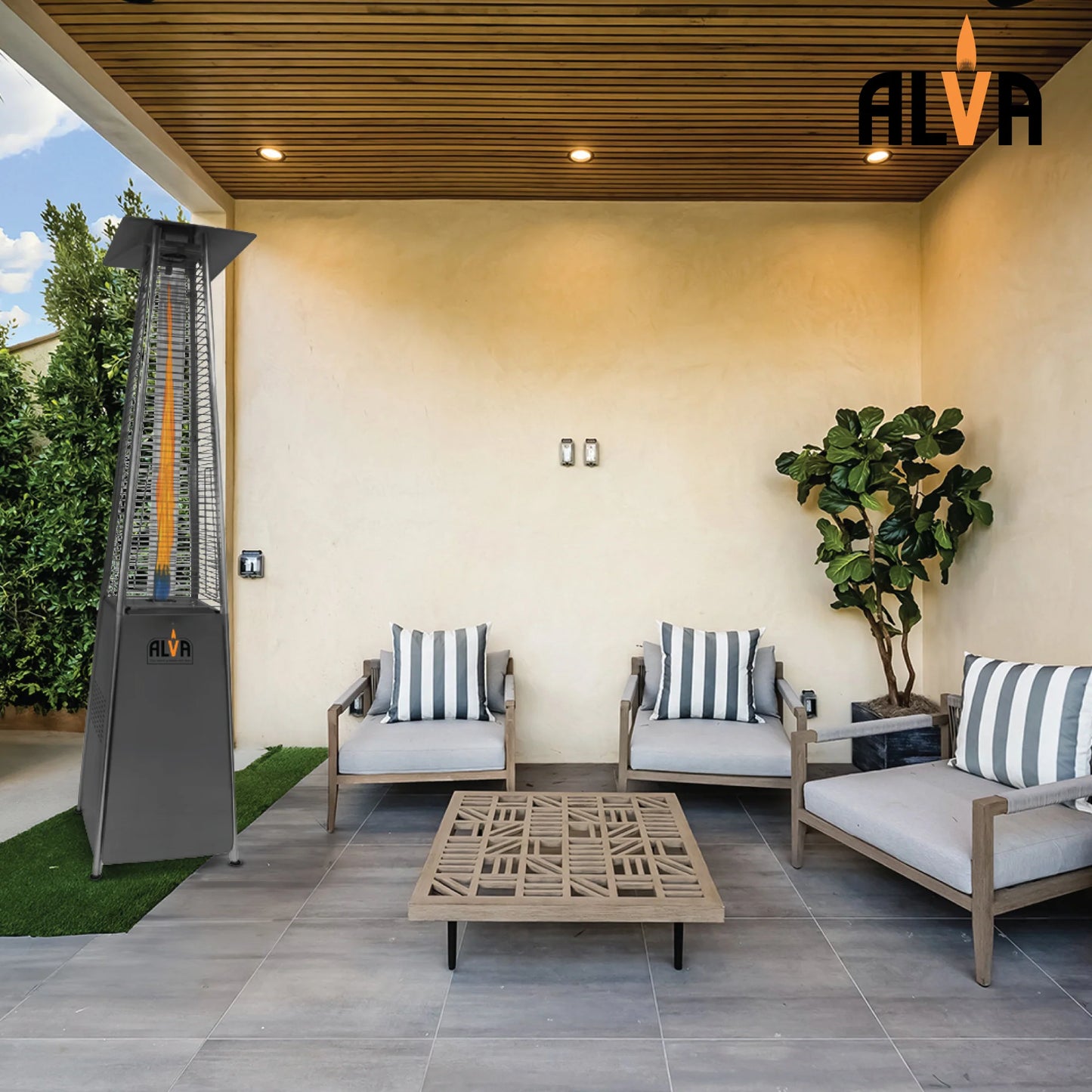 Alva Designer Quartz Glass Patio Heater | GHP20
