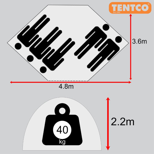Tentco Safari Hexi Bow Tent detail