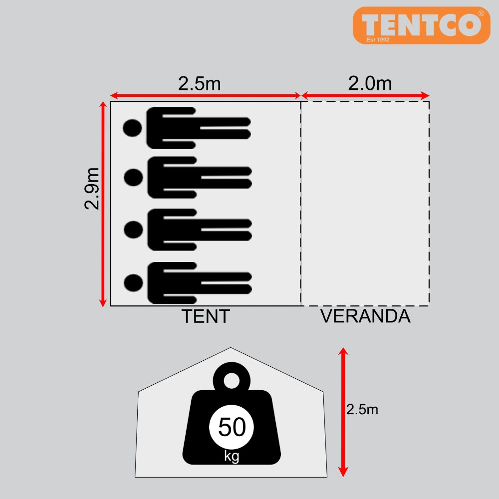 Tentco Junior Sahara Frame Tent detail