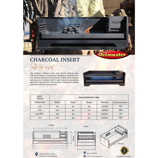 Jetmaster 750 Table Top/Insert