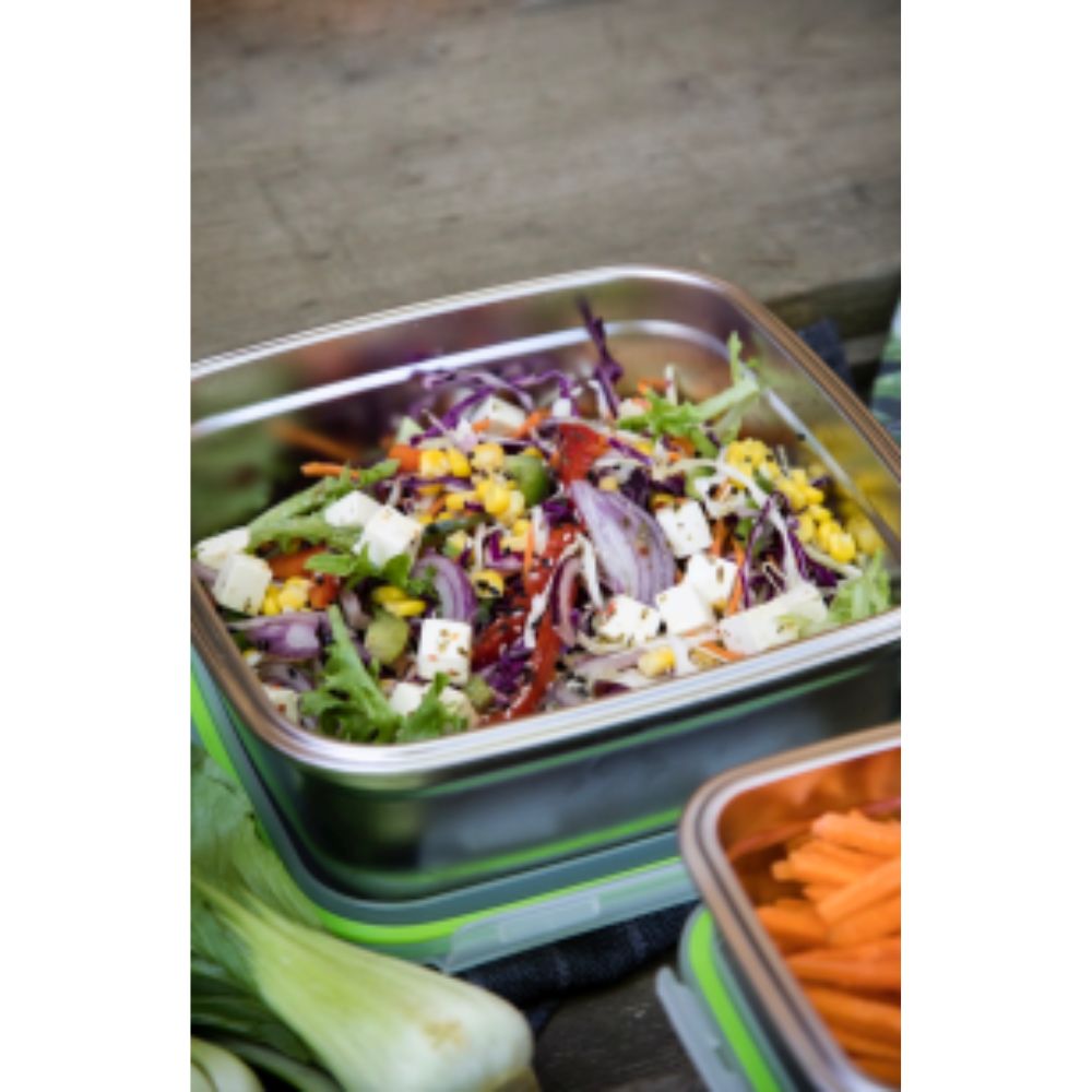Versatile Stainless Steel Braai Bak with plastic lid Sets