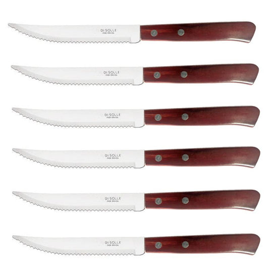 SE 6 Piece Di Solle SolleWood Serrated Steak Knife Set | DI-08.0101.20