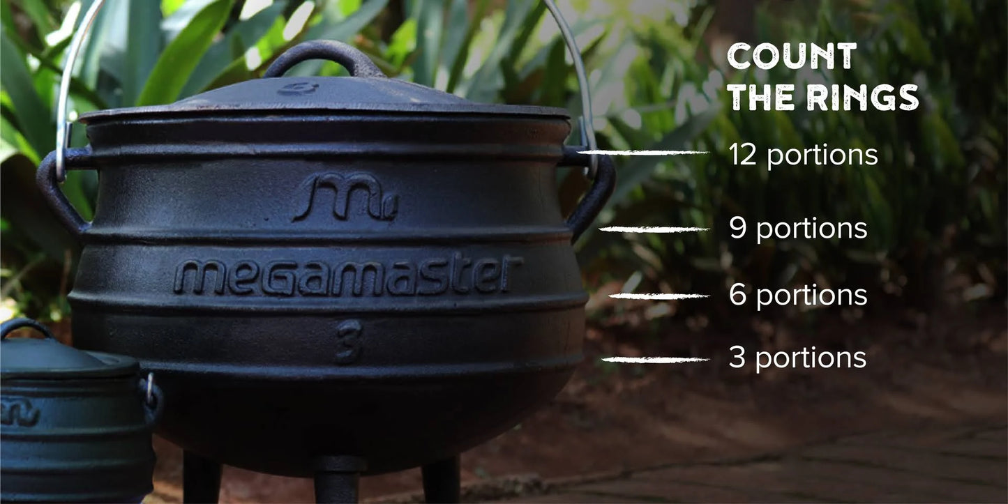 MEGAMASTER CAST IRON POTJIE - NO 3 | POT0009