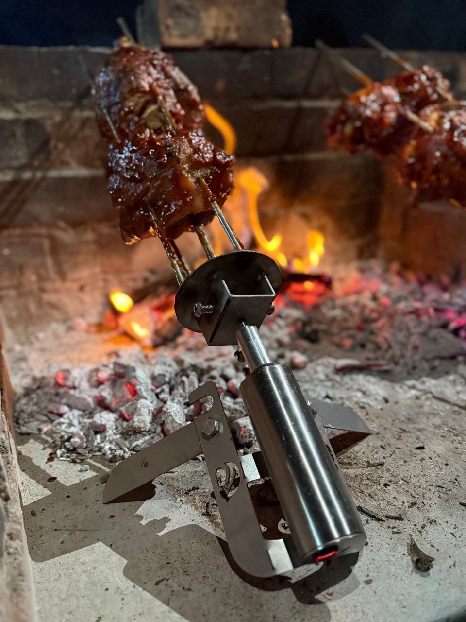 SpitAlles Rotisserie Combo (Includes: Counter Stand, Motor, Fork with Shaft and Canvas Bag)