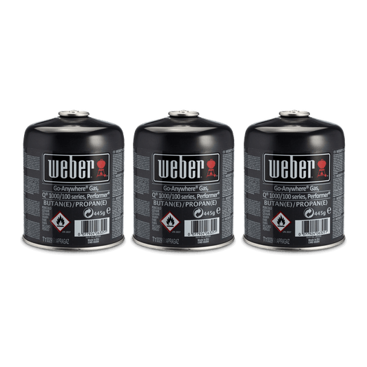 Weber Disposable Gas Cartridge Triple Pack 3 x 445g
