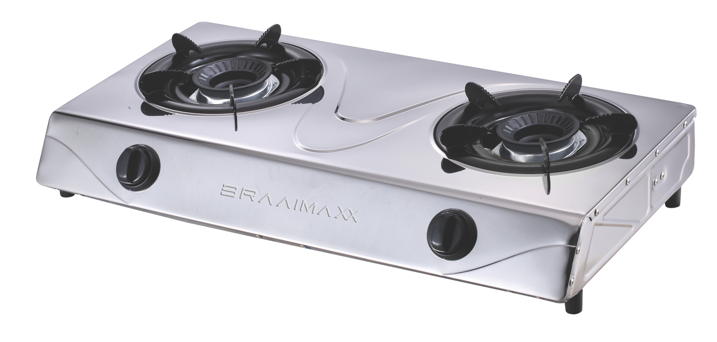 BraaiMaxx 2 Plate Stainless Steel Gas Stove | 193BM
