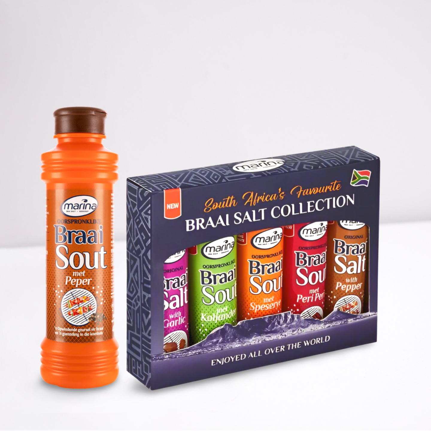 Marina Flavoured Braai Salt 400g &  5-Pack 25g Collection Set