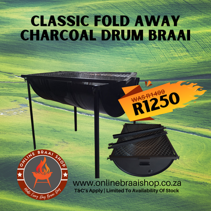 KLASSIEKE WEGBOU CHARCOAL DRUM BRAAI