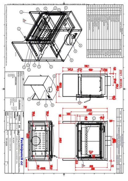 TP 13Kw Alexander Combustion Oven Stainless Steel (13kW/500m³) | TP18526-SS