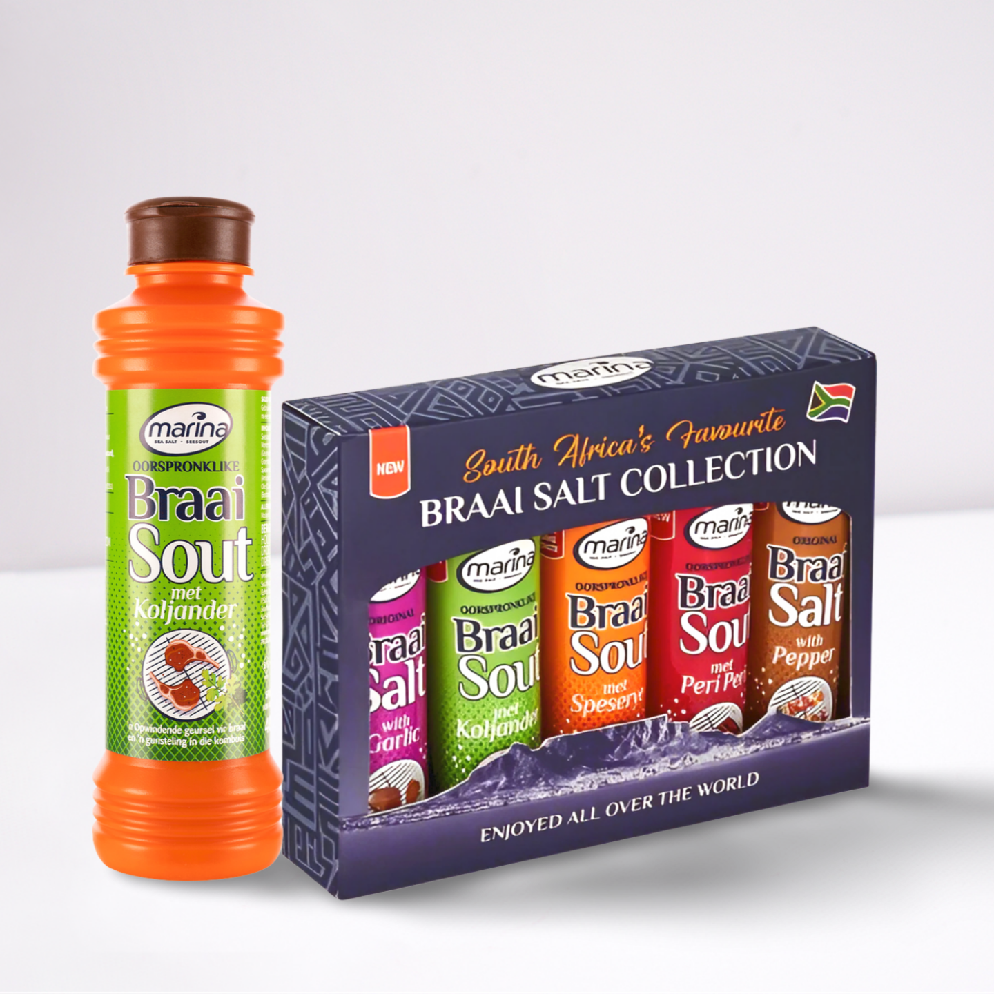 Marina Flavoured Braai Salt 400g &  5-Pack 25g Collection Set