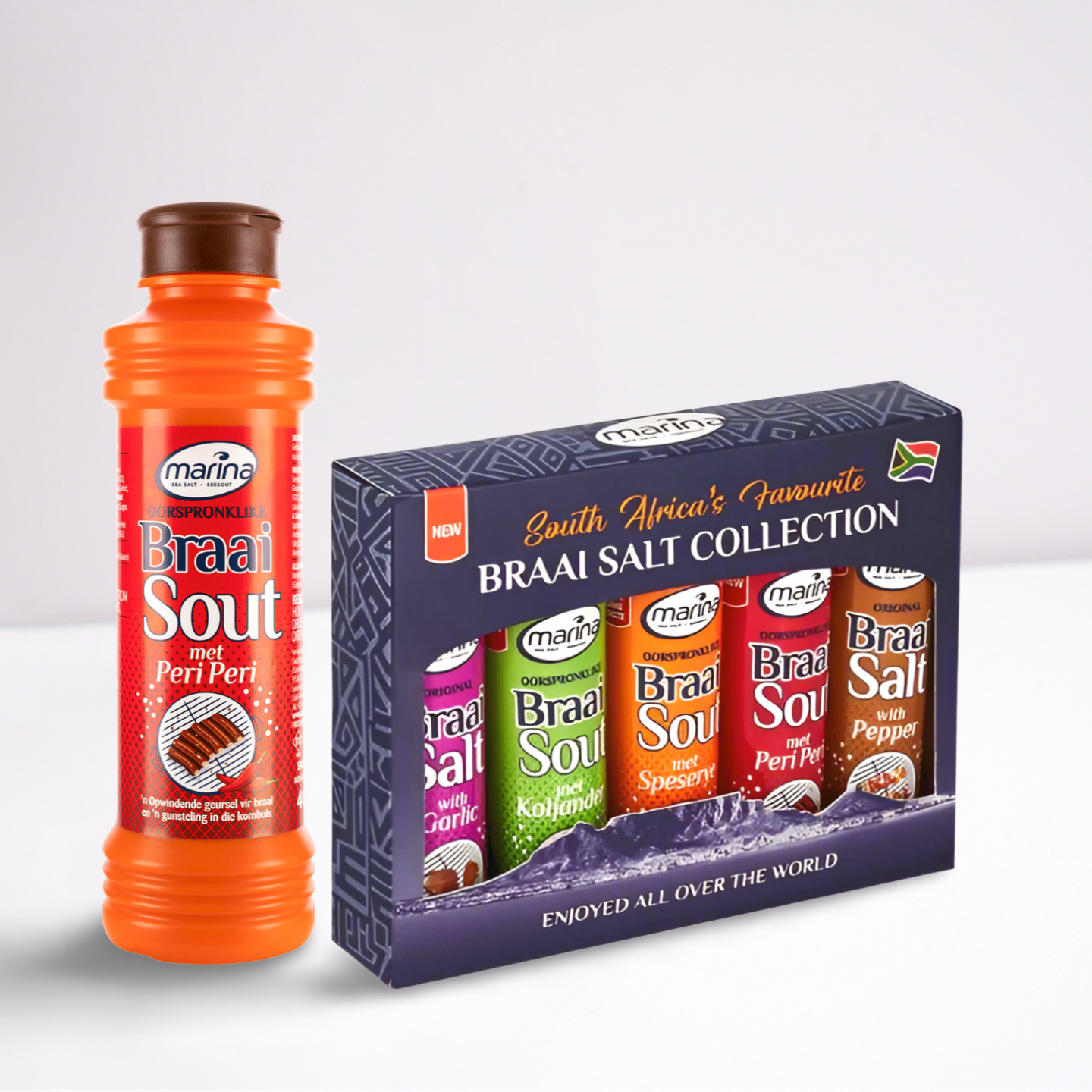 Marina Flavoured Braai Salt 400g &  5-Pack 25g Collection Set