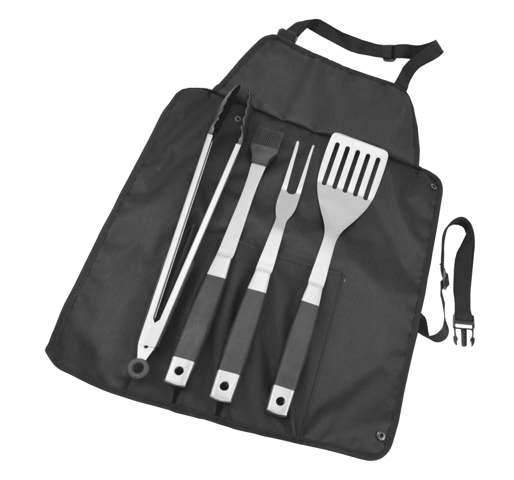 ROLL UP 4PC  BBQ TOOL SET with free bag