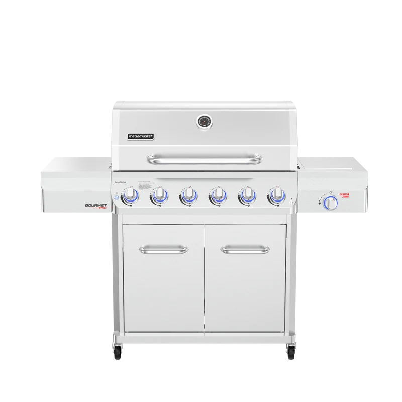 Megamaster Apex Series 6 Burner Gourmet Pro Patio Gas Braai | 720-1136B