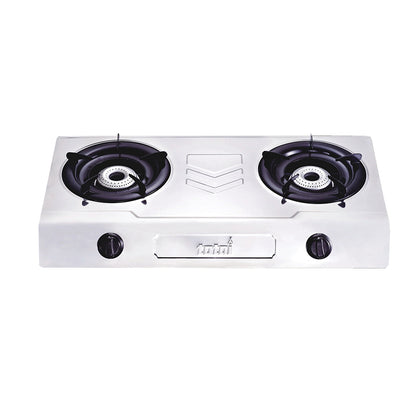 2 BURNER TABLETOP SS GAS STOVE