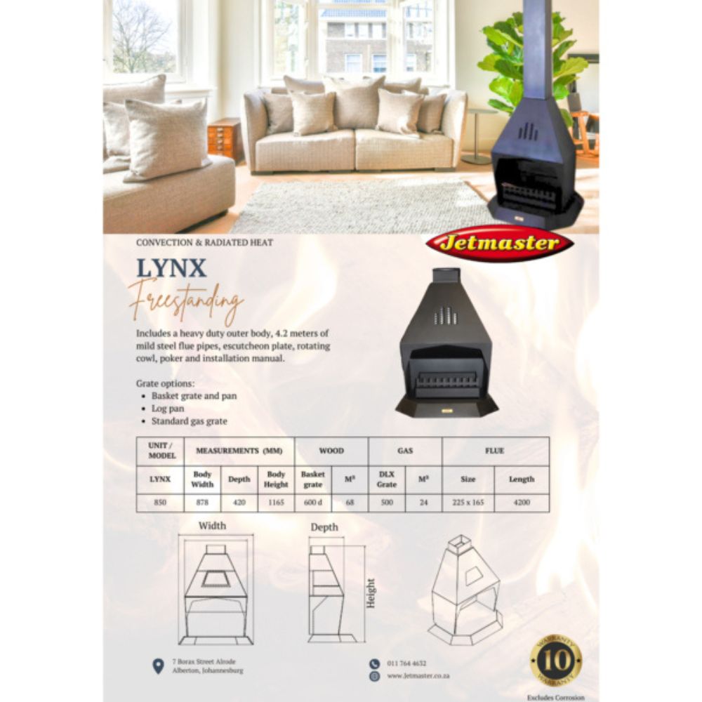 850 Lynx Complete COMBO Fireplace