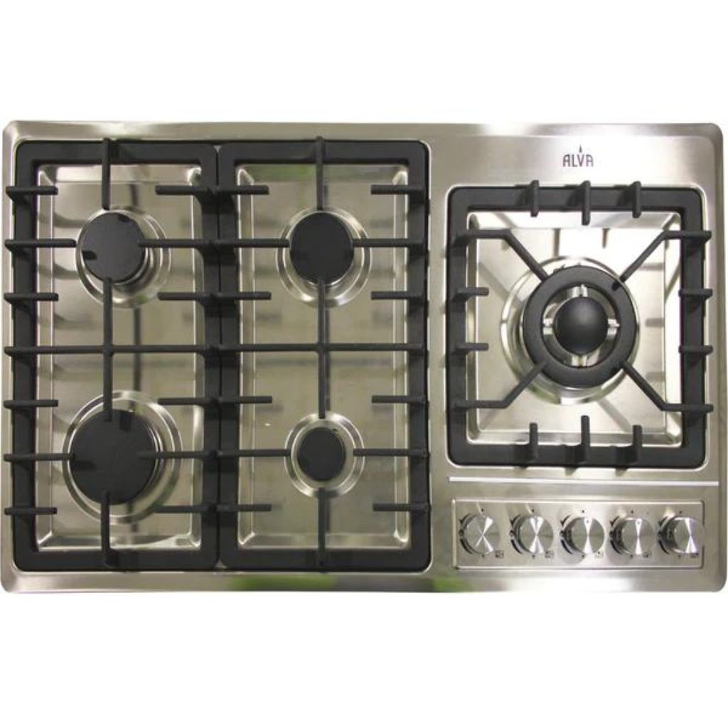 90CM 5 Burner Gas Hob - Stainless steel