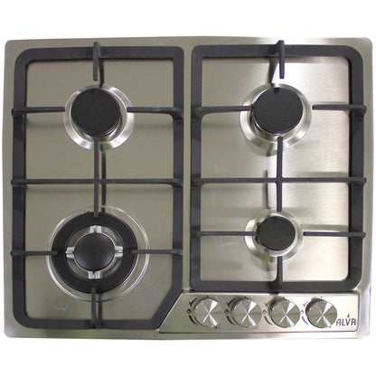 Alva 60cm 4-Burner Gas Hob - Glass Top | GDH100