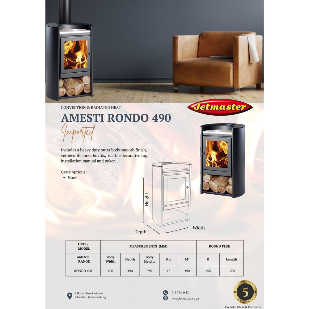 Amesti Rondo Freestanding Fireplace