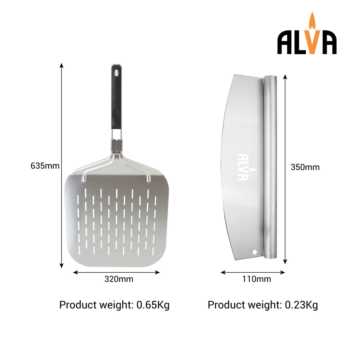 Alva 2-piece pizza set