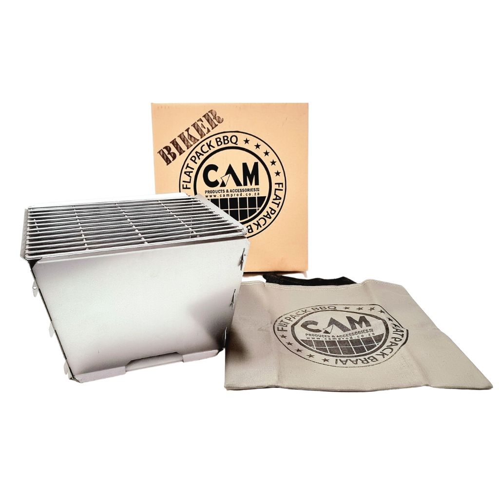 CAM Flat Pack Biker Mini Braai with Bag