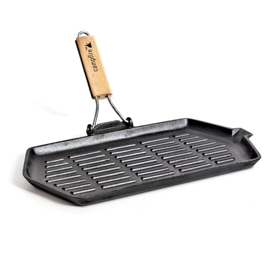 Campfire Frypan Rectangle With Folding Handle