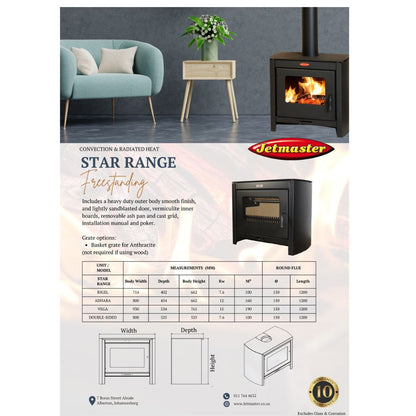 Double-sided Slow Stove  Free-standing Fireplace