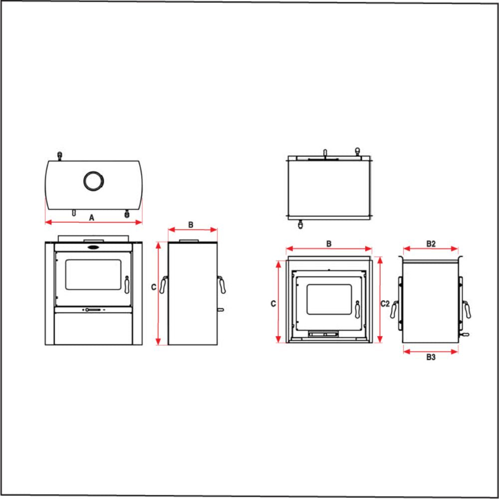 Double-sided Slow Stove  Free-standing Fireplace