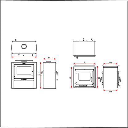 Double-sided Slow Stove  Free-standing Fireplace