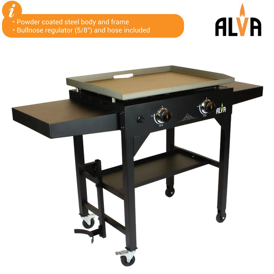 Alva Olympus 2 Burner Gas Griddle BBQ Station | G672