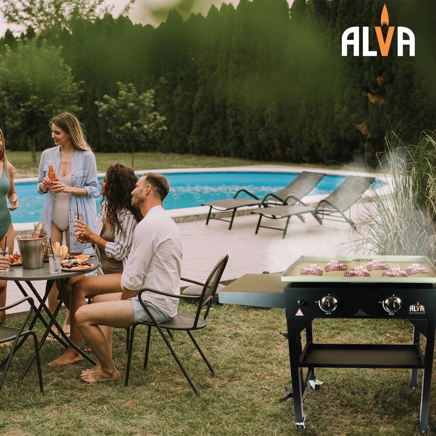 Alva Olympus 2 Burner Gas Griddle BBQ Station | G672