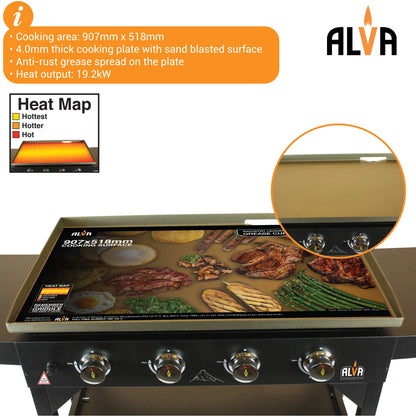 Alva Fuji 4 Burner Gas Griddle BBQ Station | G673