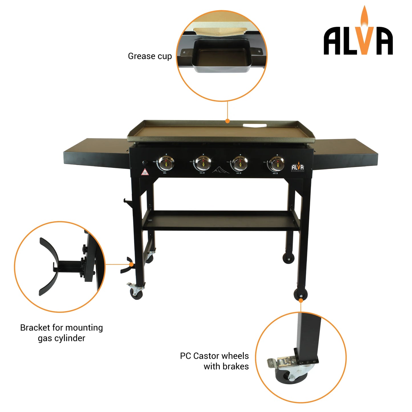 Alva Fuji 4 Burner Gas Griddle BBQ Station | G673