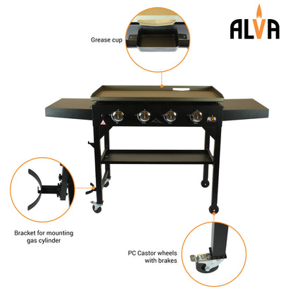 Alva Fuji 4 Burner Gas Griddle BBQ Station | G673