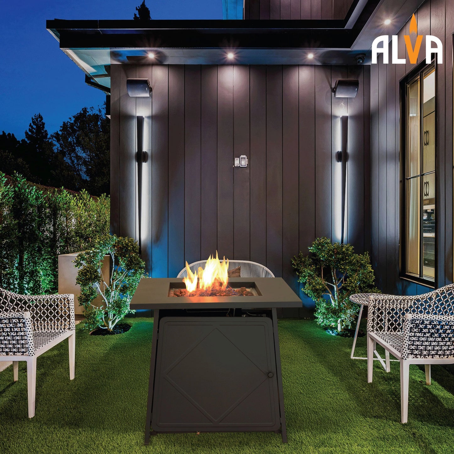 Alva Gas Firetable With Lava Rocks & Lid | GFT000