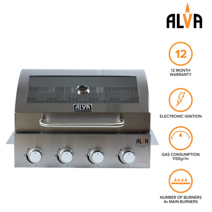 Alva Mojave 4-Burner Drop-In Gas BBQ | GSS4BTT