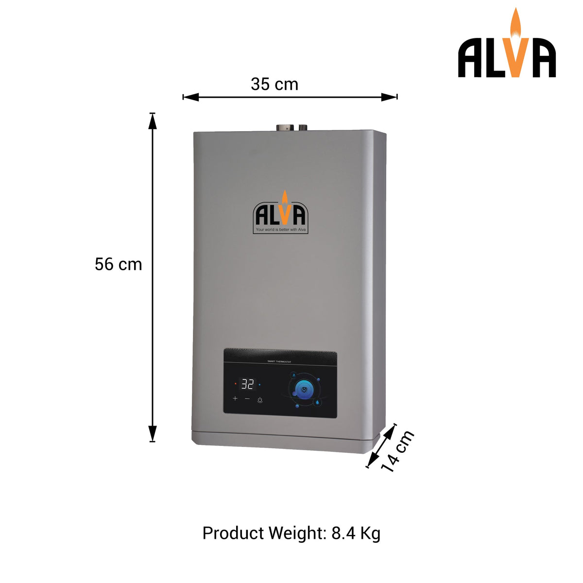 Alva 14L constant temperature gas geyser