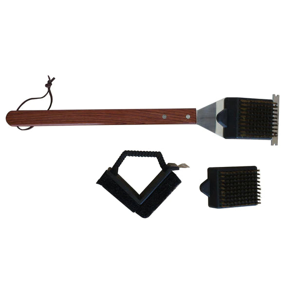 Grill care kit brush hand scraper tool