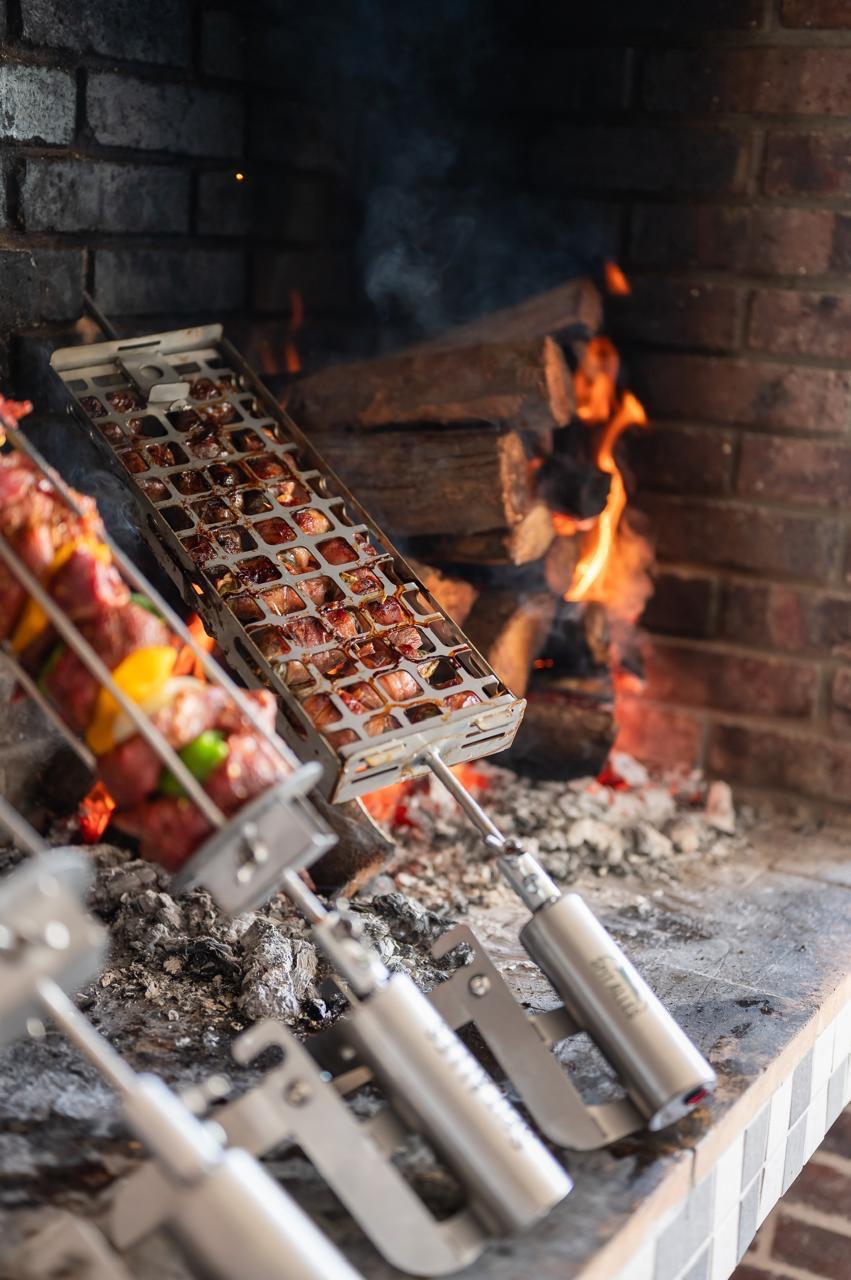 SpitAlles Rotisserie Combo (Includes: Counter Stand, Motor, Fork with Shaft and Canvas Bag)