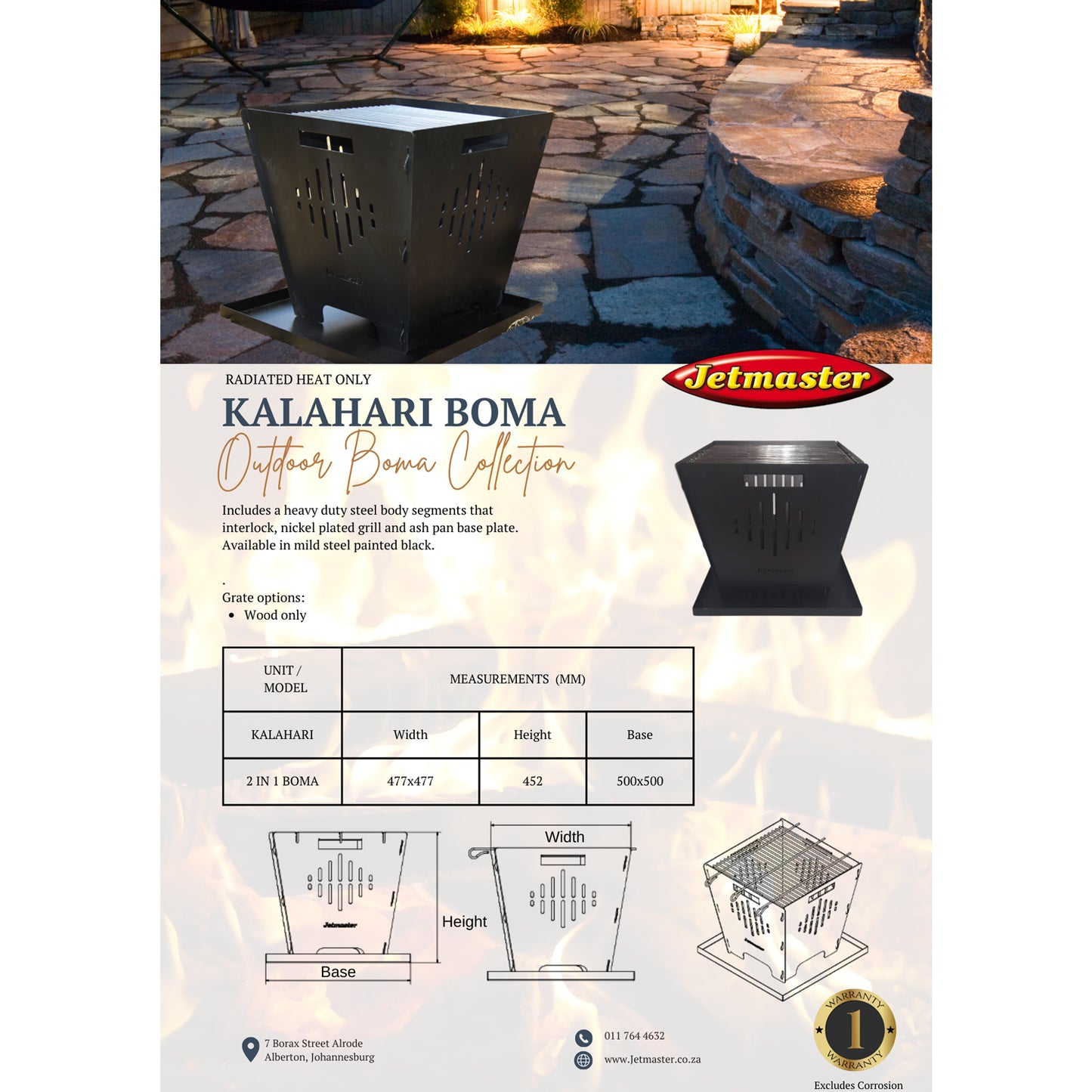 Jetmaster Kalahari 2 In 1 Firebasket | 21630004
